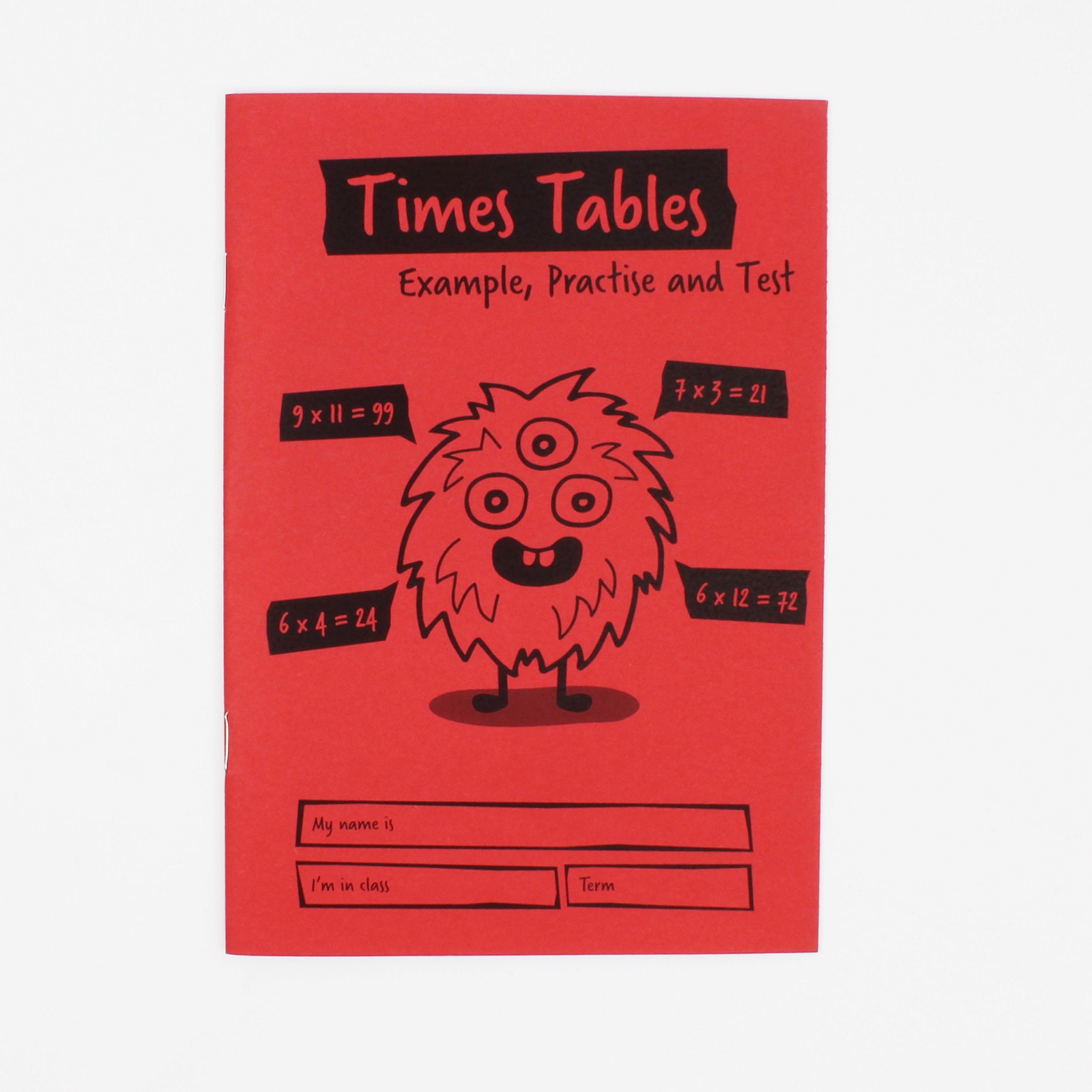 Red A5 Times Table Book 24-Page, - Pack of 30