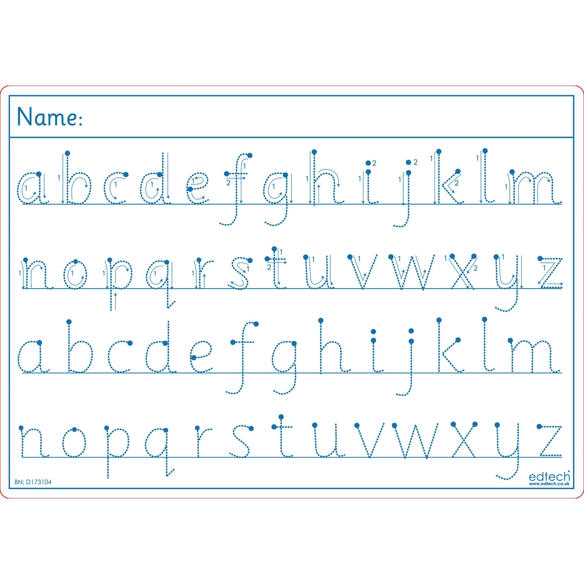Alphabet Tracing Boards Pack of 30
