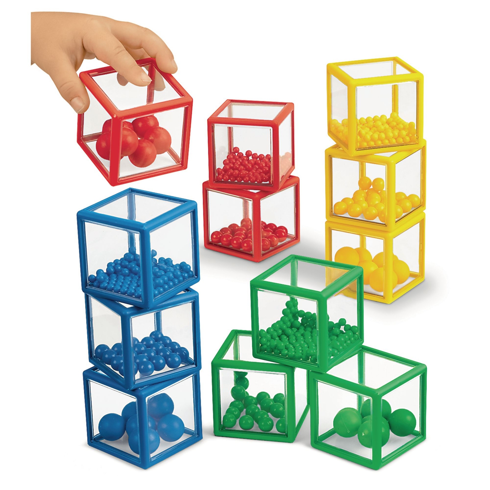 See Inside Sensory Blocks -5 x 5 x 5cm - Assorted - Pack of 12