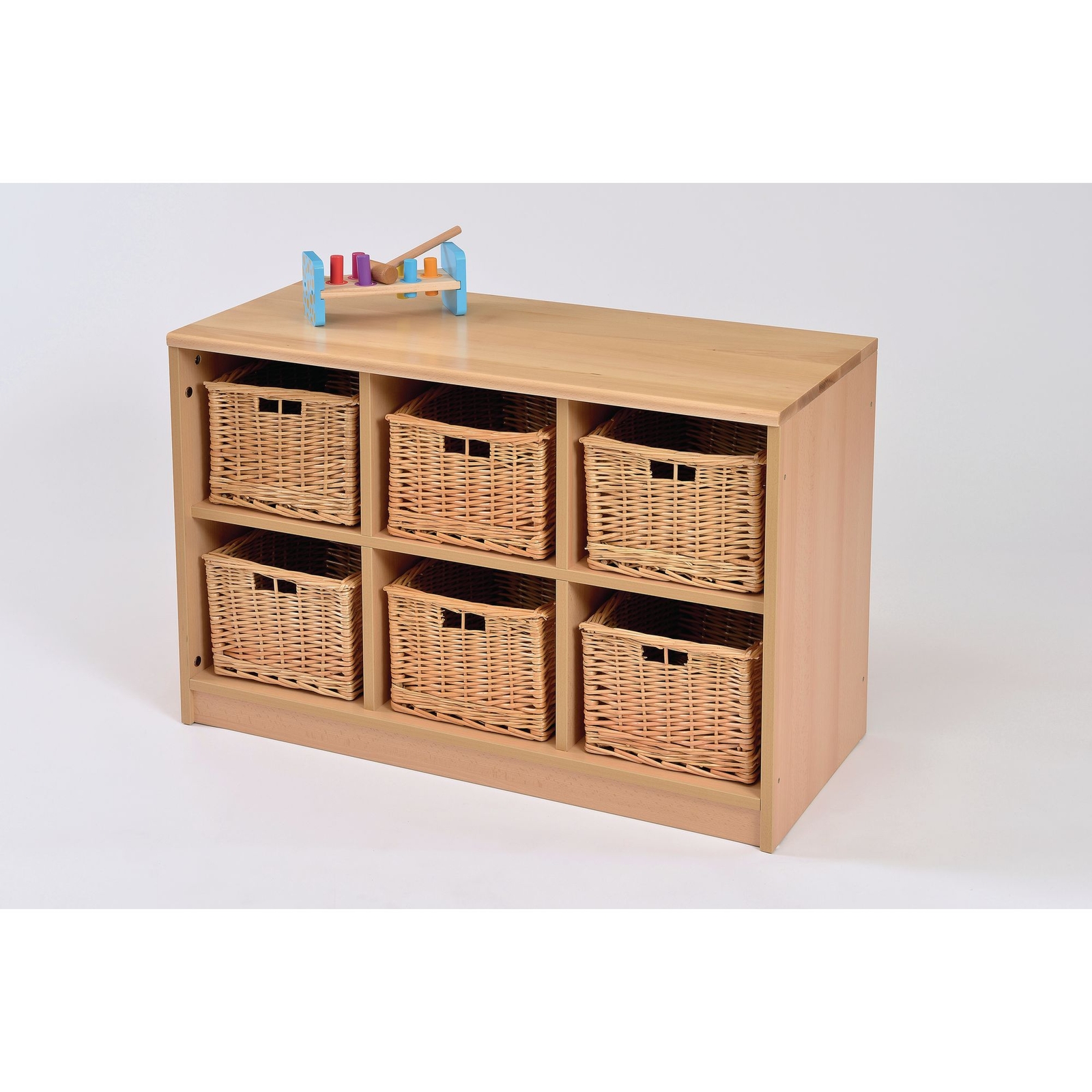 Room Scenes 6 Tray Storage Unit Wicker Trays