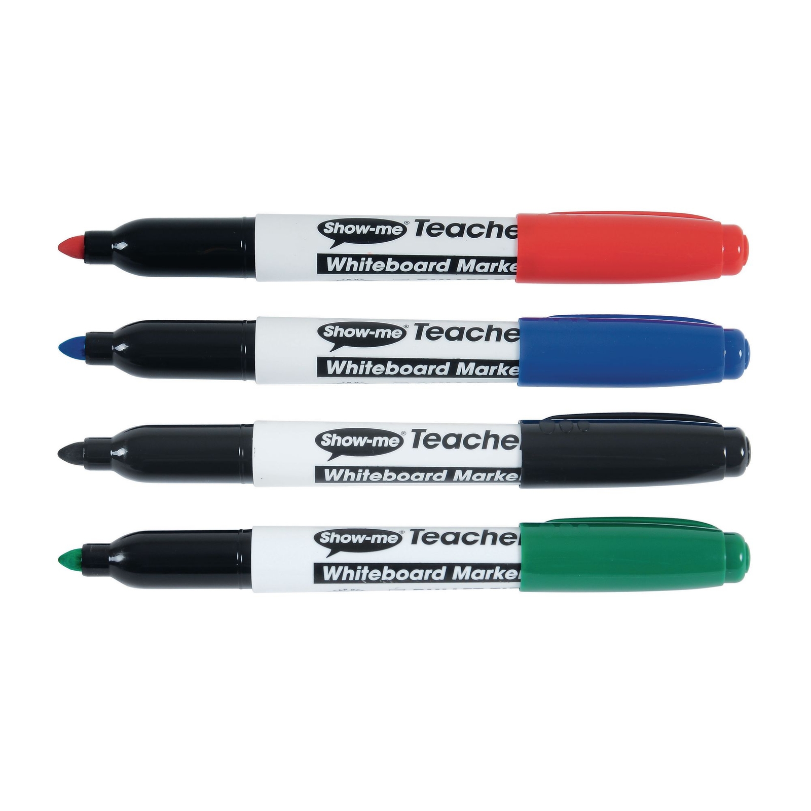 Show-me TEACHER Dry Wipe  Pen, Assorted - Pack of 4