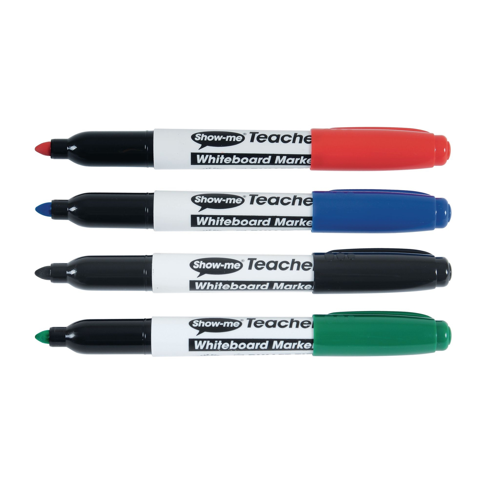 Show-me TEACHER Dry Wipe Pen, Assorted - Pack of 4