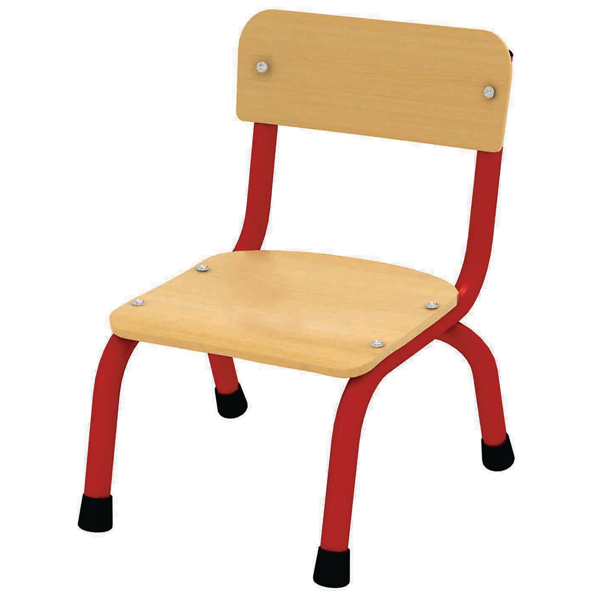 Milan 210mm Seat Height Chairs - Age 2-3 - Red - Set of 4