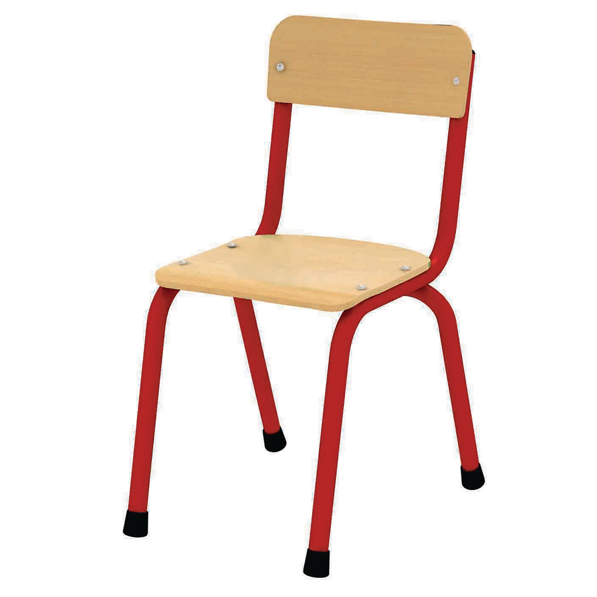Milan 310mm Seat Height Chairs - Age 4-6 - Red - Set of 4