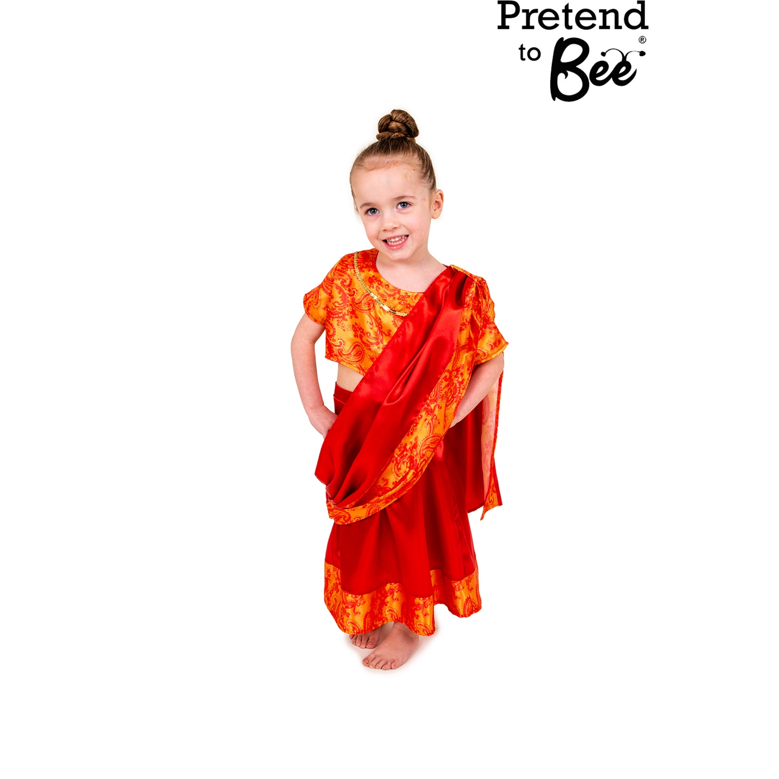 Multicultural Costume - Sari with Crop Top & Skirt - 3-5 Years - Per Set