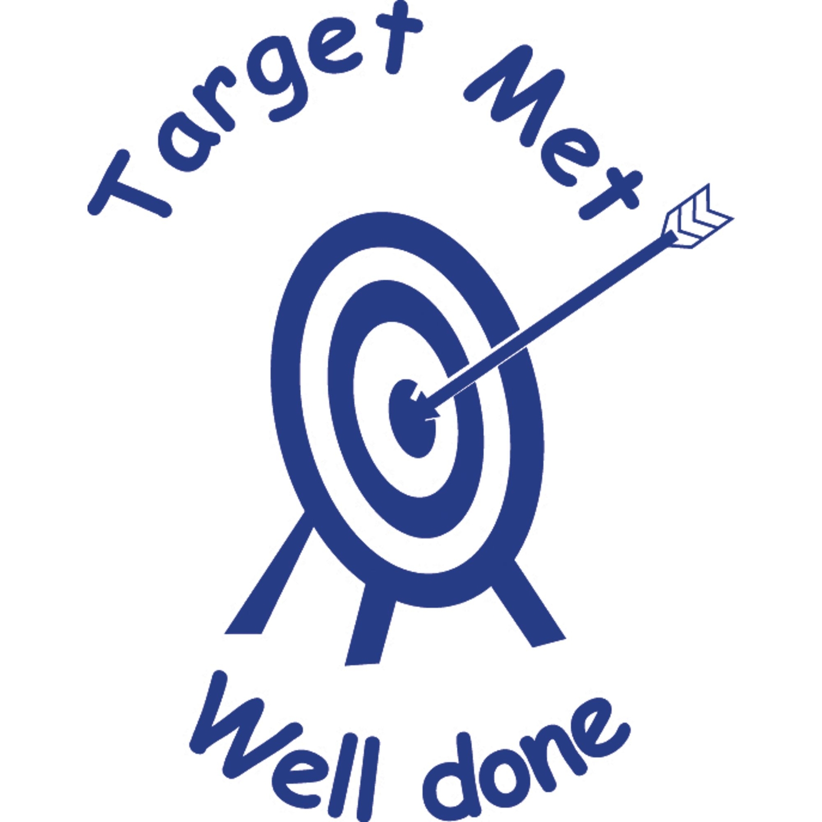 Xclamations Stamper - Target Met Well Done - 22mm - Each