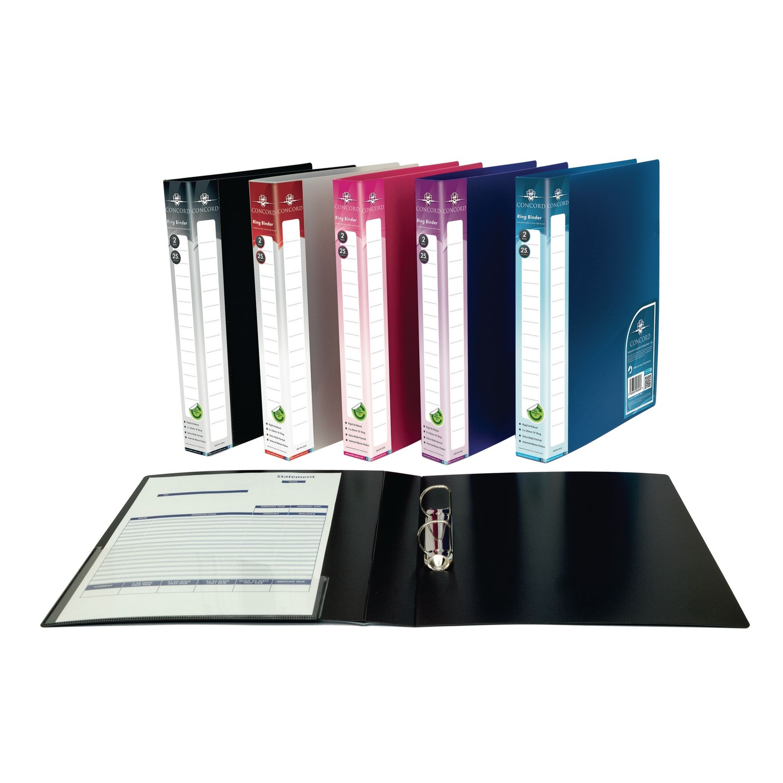 Concord A4 Ring Binder Clear - Pack of 5