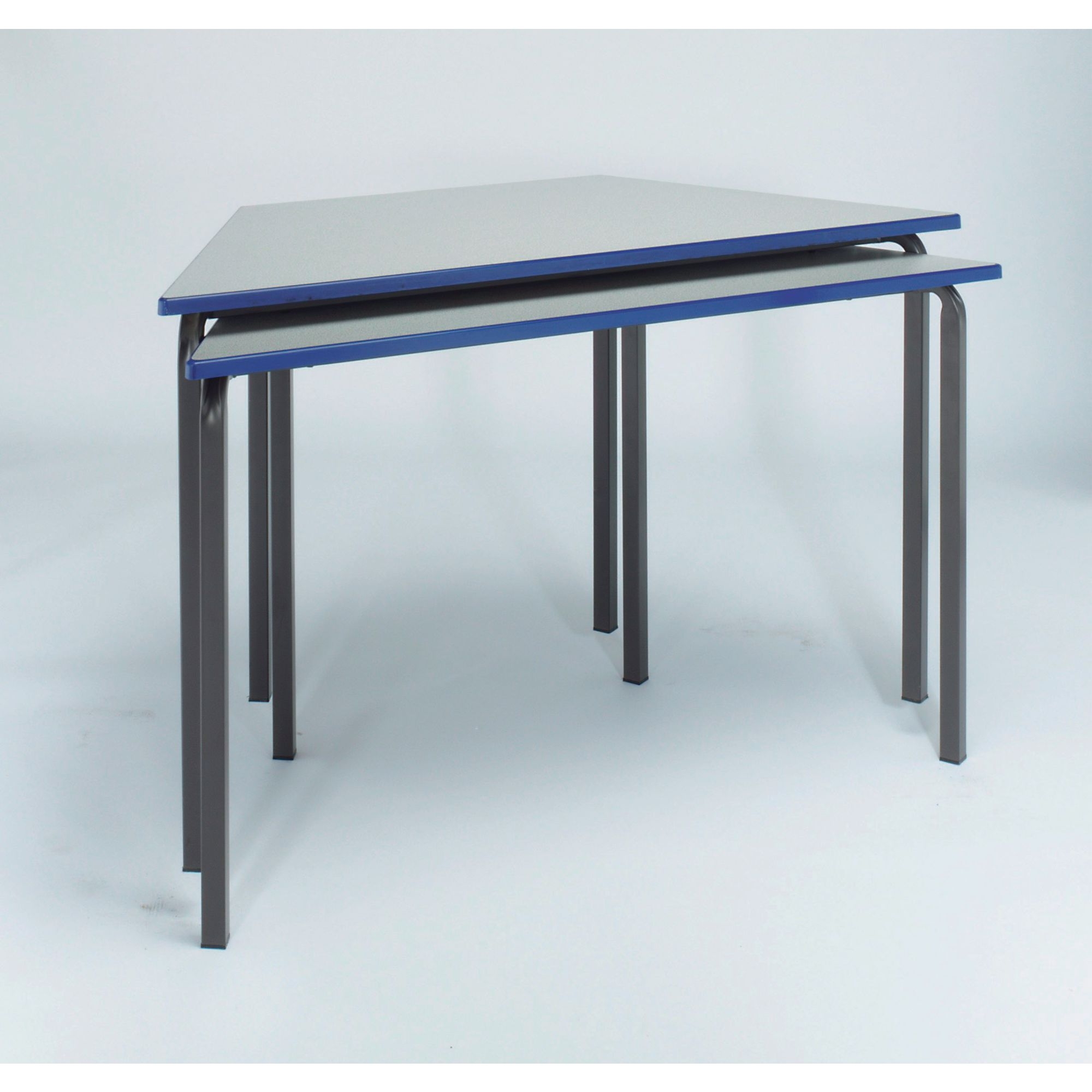 Trapezoid Table 1200x600x530 Light Grey Als