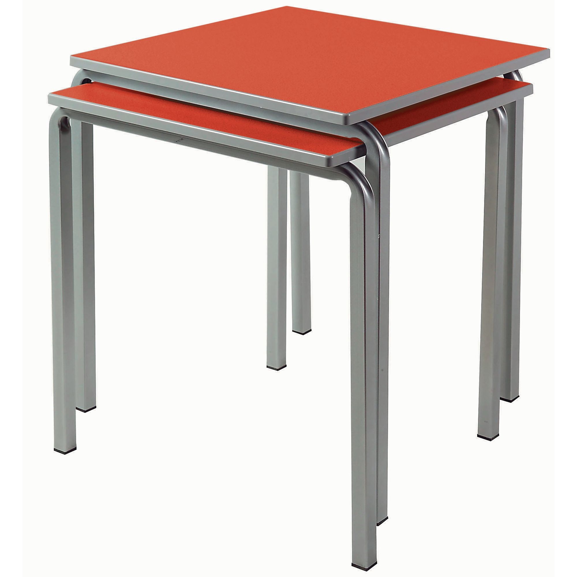 Square Table 600x600x640 W Light Grey Beech