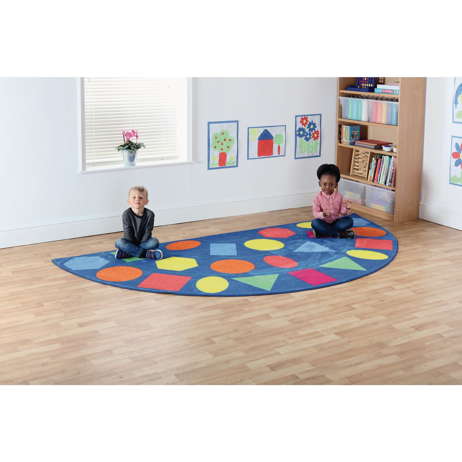 Geometric Shapes Semi-circle Mat