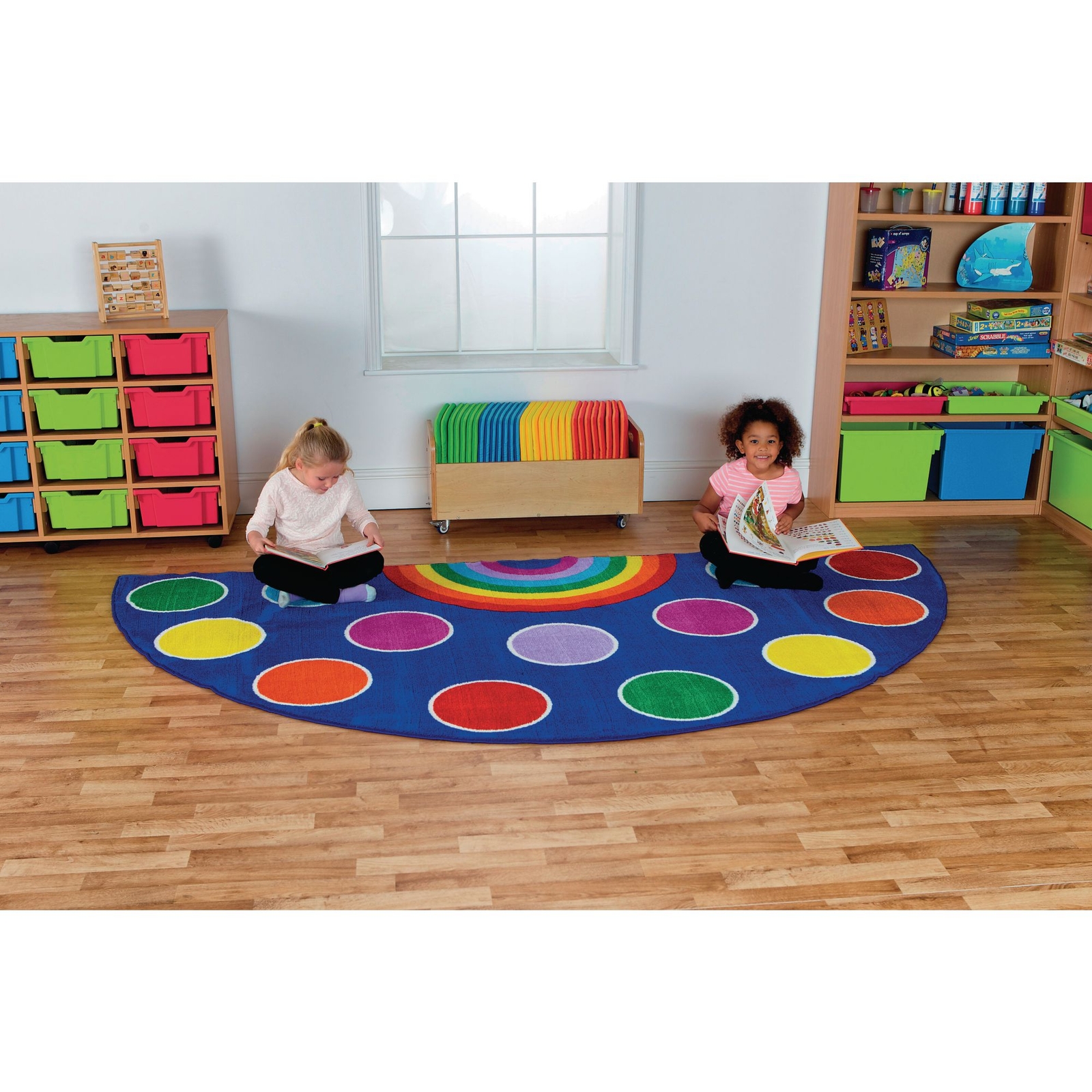 Rainbow Semi-Circle Carpet - Small 1.5 x 3m
