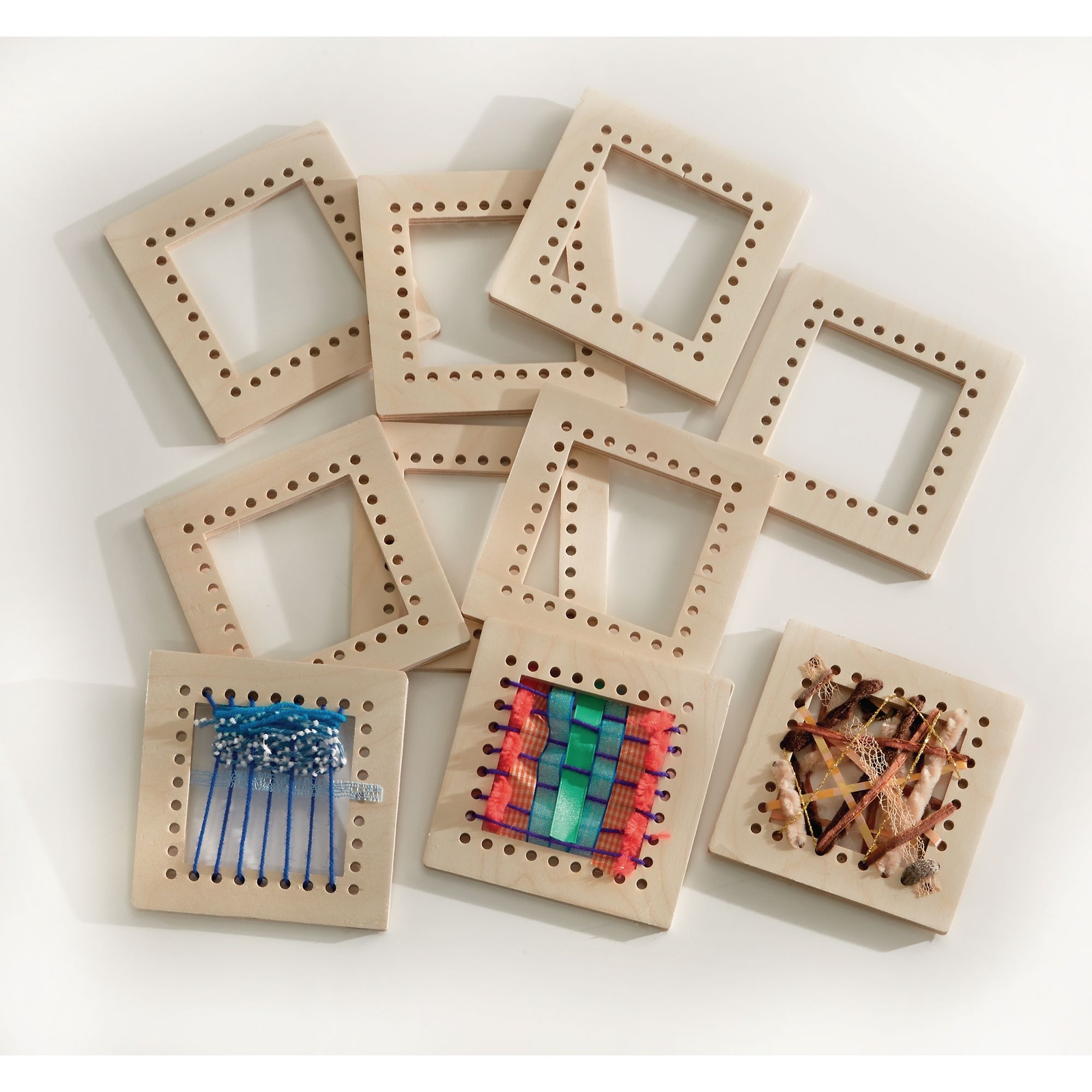 Wooden Weaving Squares Pack of 10
