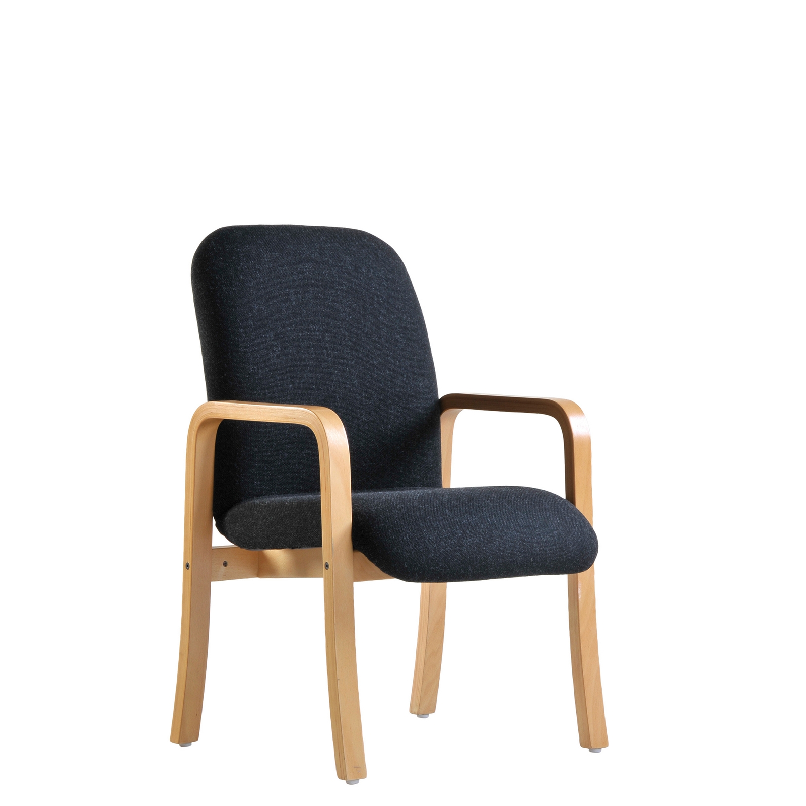Yealm Reception Chair with Double Arm - Charcoal