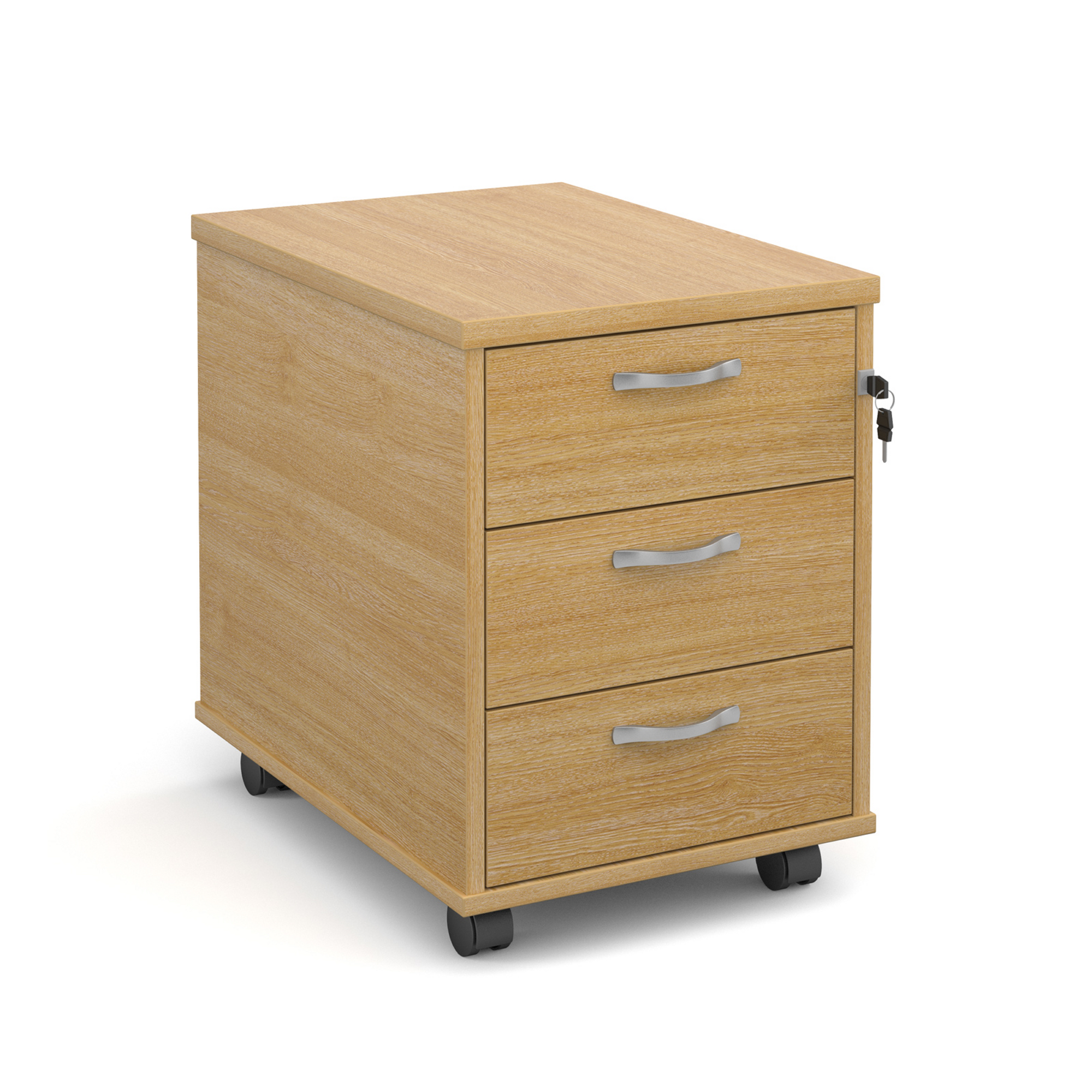 3 Draw Mobile Pedestal Oak Findel International