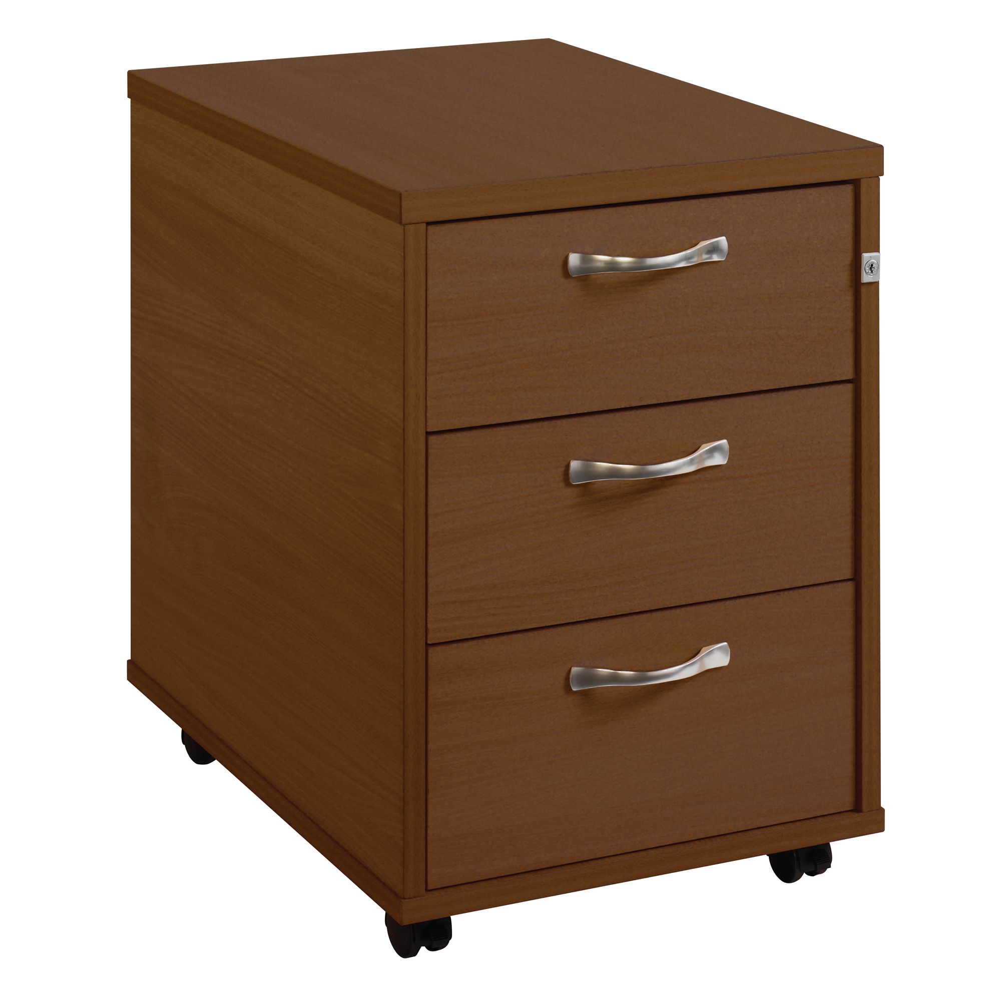 3 Draw Mobile Pedestal Walnut Findel International