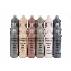 Classmates  Ready Mixed Paint in Skin Tones - Pack of 18 - 600ml Bottle