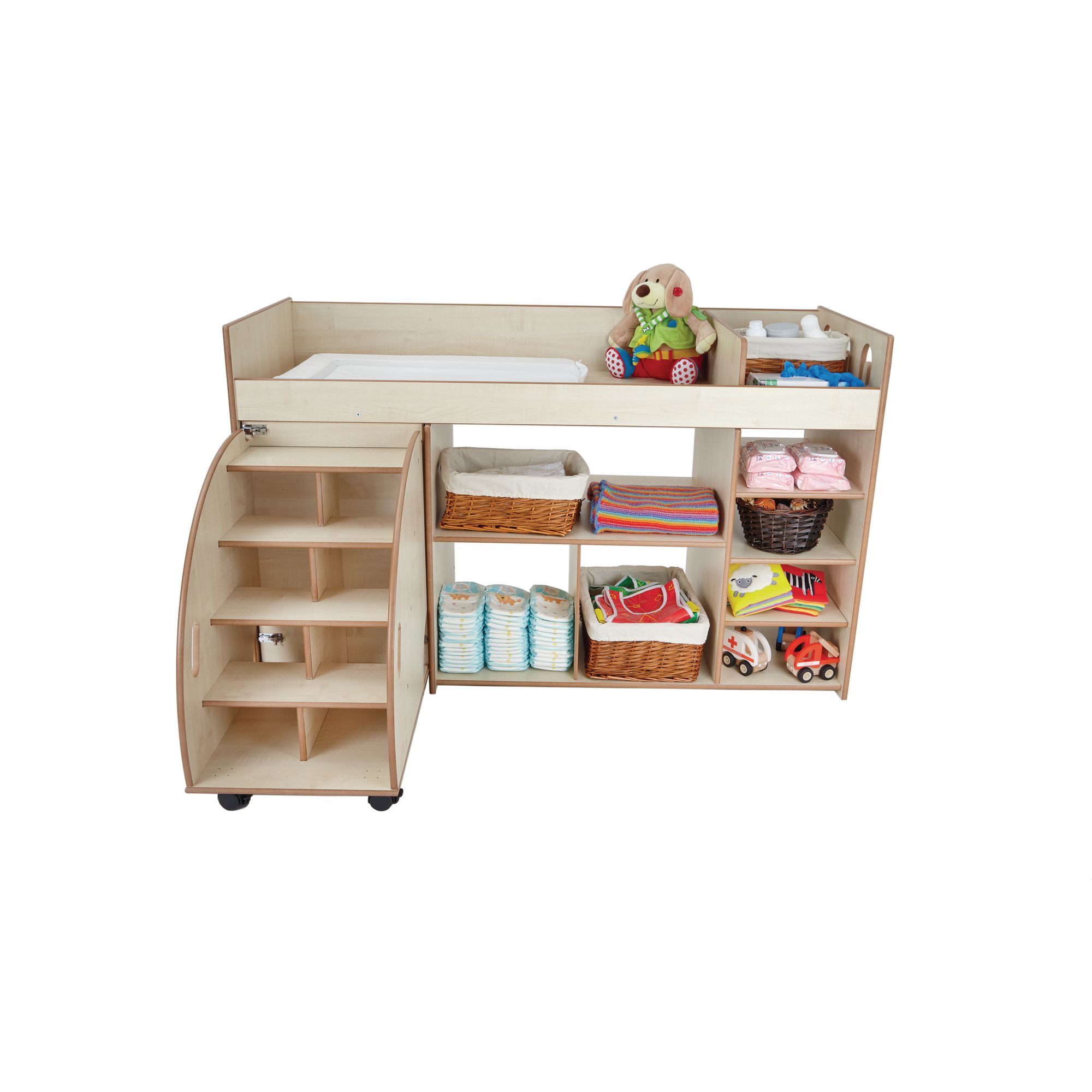 wood baby changing unit