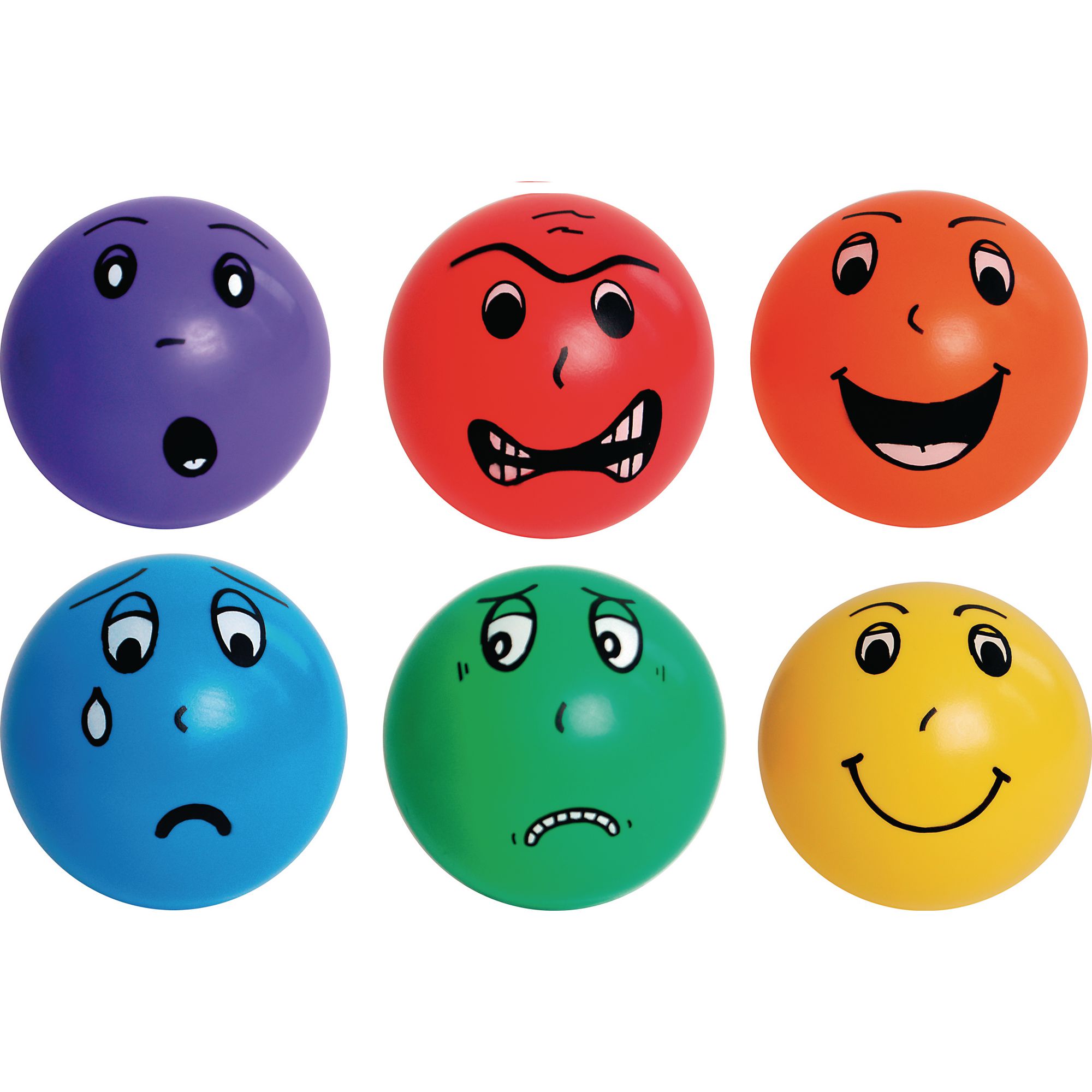 Emotion Face Balls - Pack of 6 - PPEP07361 | Davies Sports