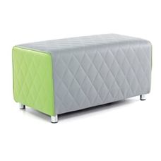 Rectangular Breakout Seat 2 Person - Grey and Lime