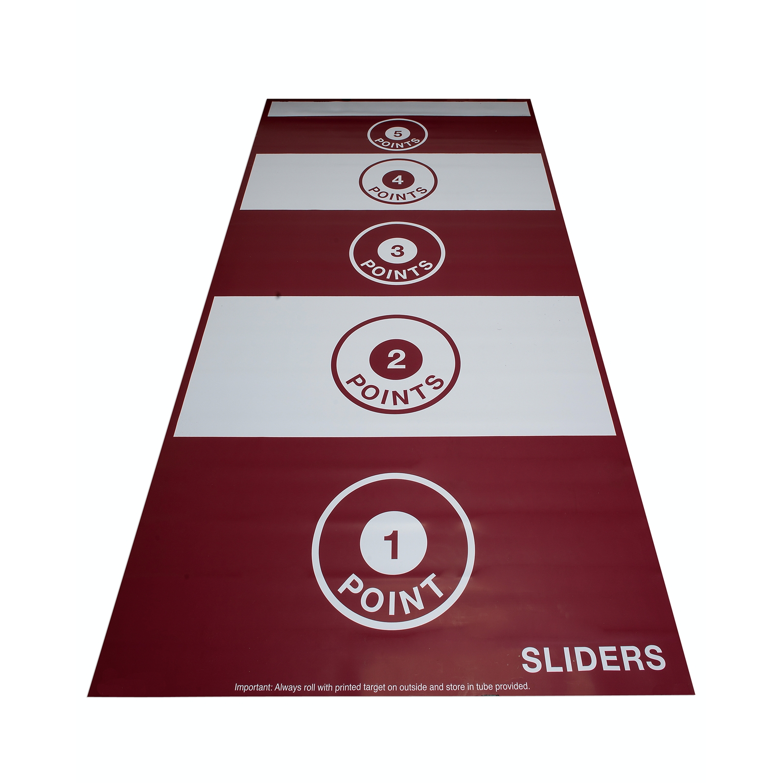 New Age Kurling/Bowls Sliders Target - Maroon/White - 240 x 120cm - Each