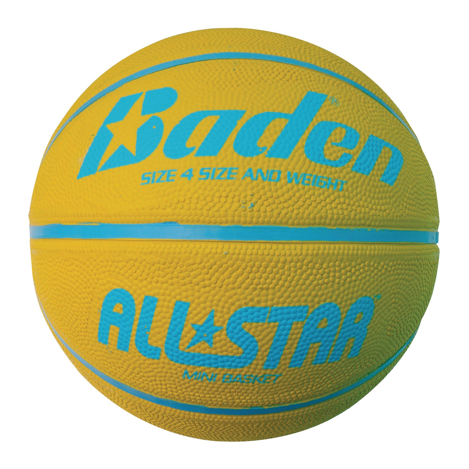 Baden All Star Basketball - Size 4 - Yellow/Blue
