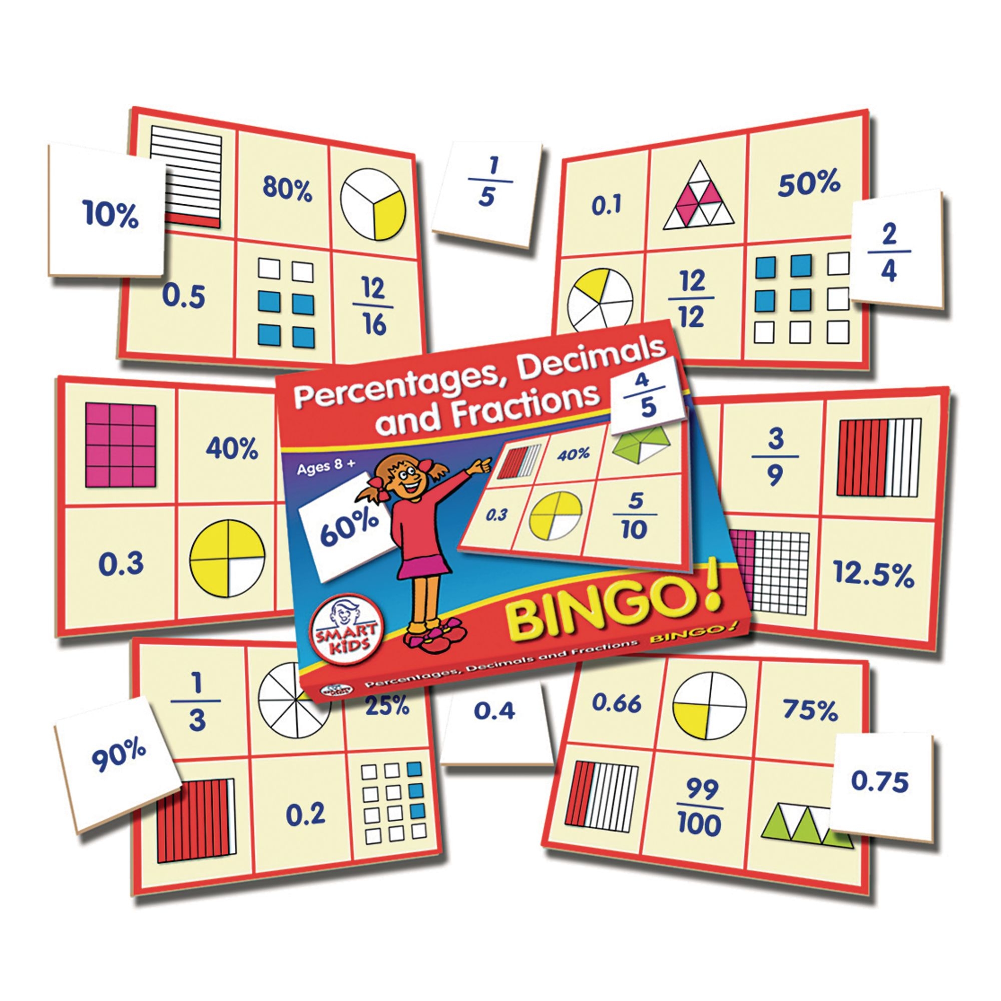 Percentages, Decimals and Fractions Bingo