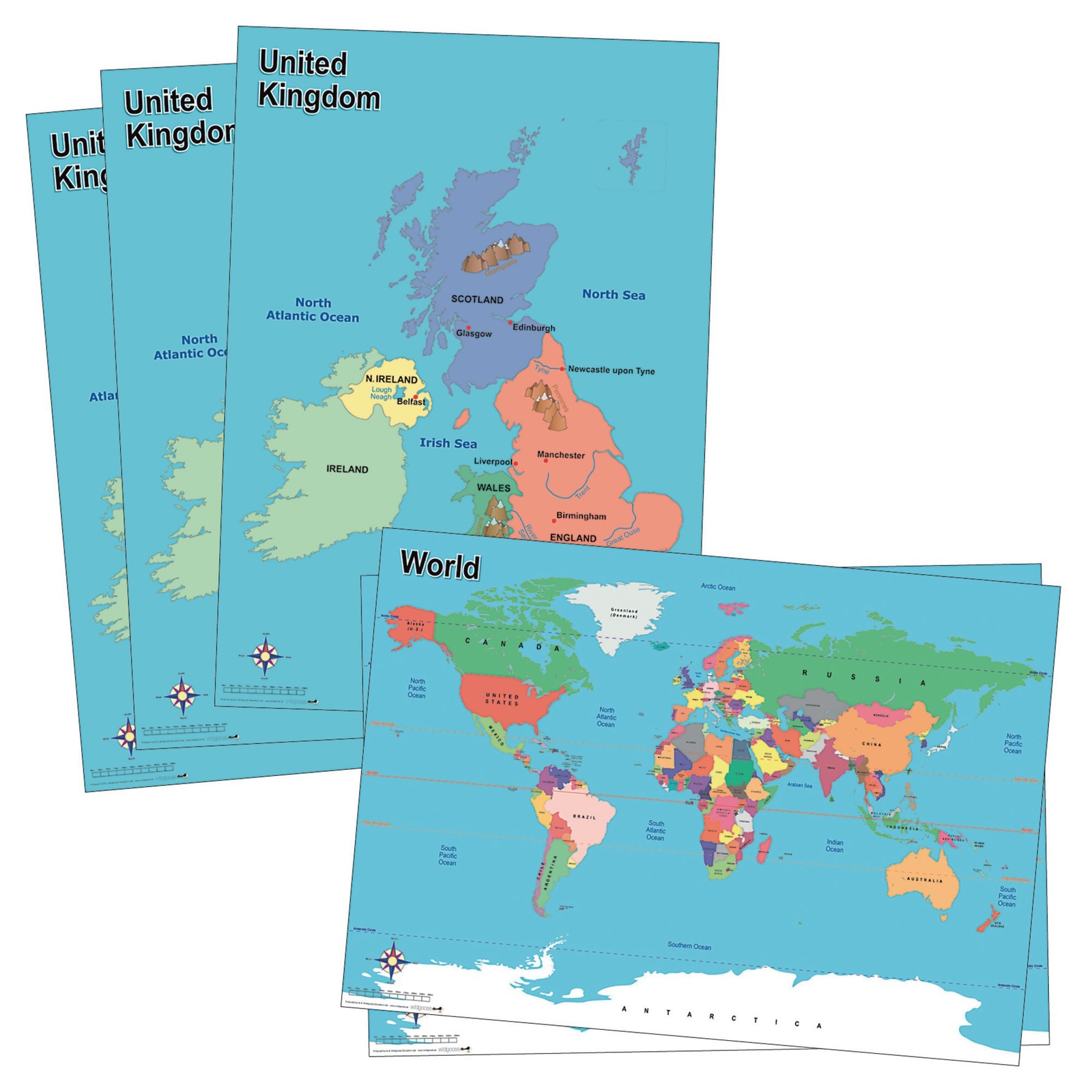 World and UK Deskmaps Pack