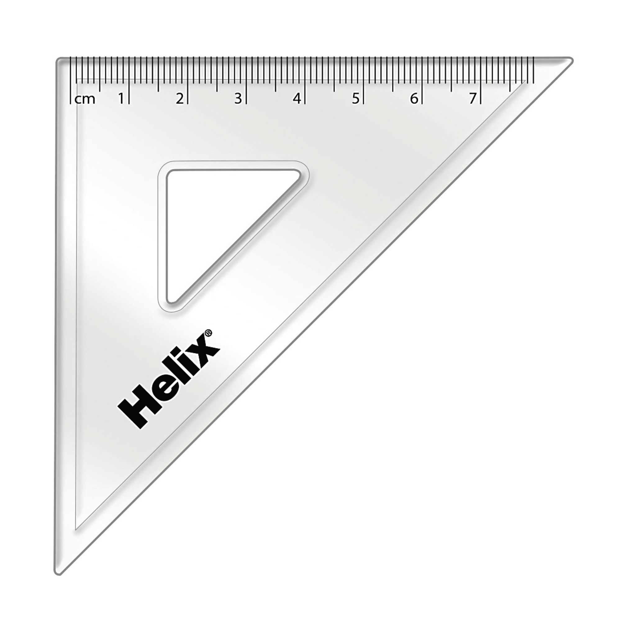 Set Square-Clear-45 Degree 120mm - Pack 12