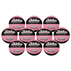 Baden SX600 Basketball - Size 6 - Pink/Black - Pack 10