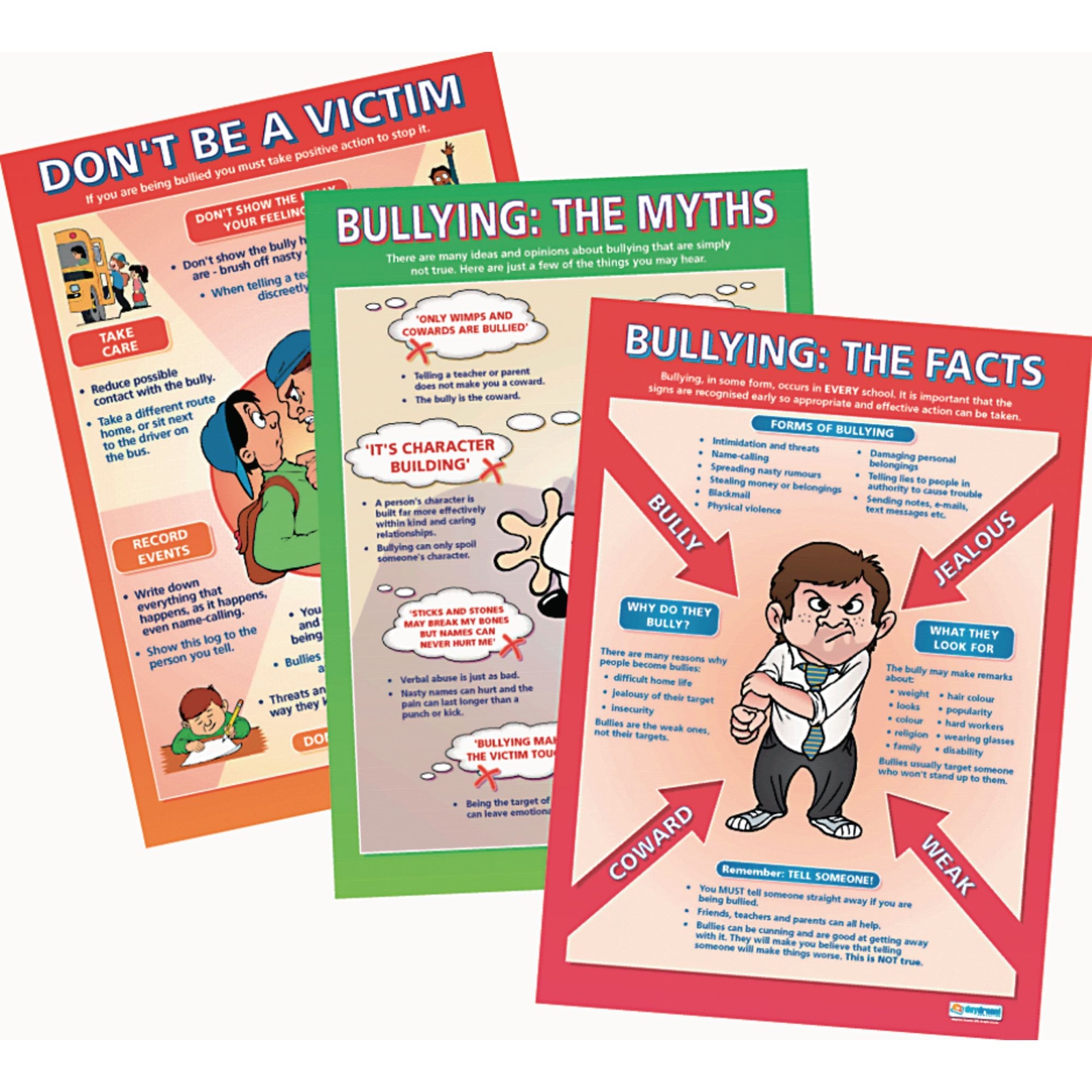 Bullying Poster set of 3 Gloss Paper