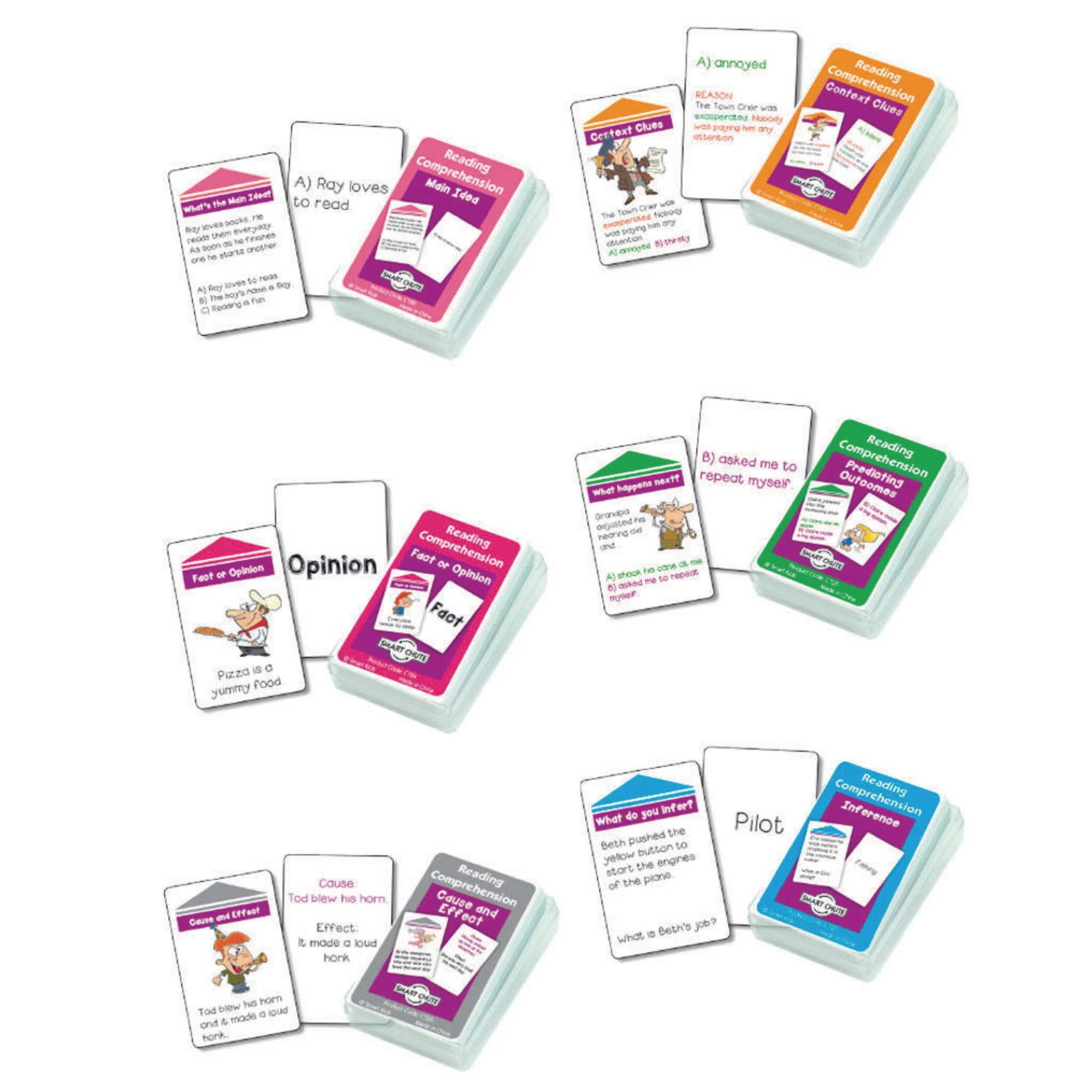 Reading Comprehension Smart Chute Cards Pack of 7