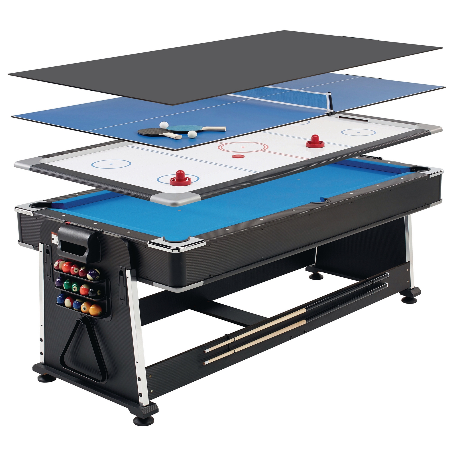 Davies Sports 7ft Revolver 3 In 1 Pool Hockey And Table Tennis