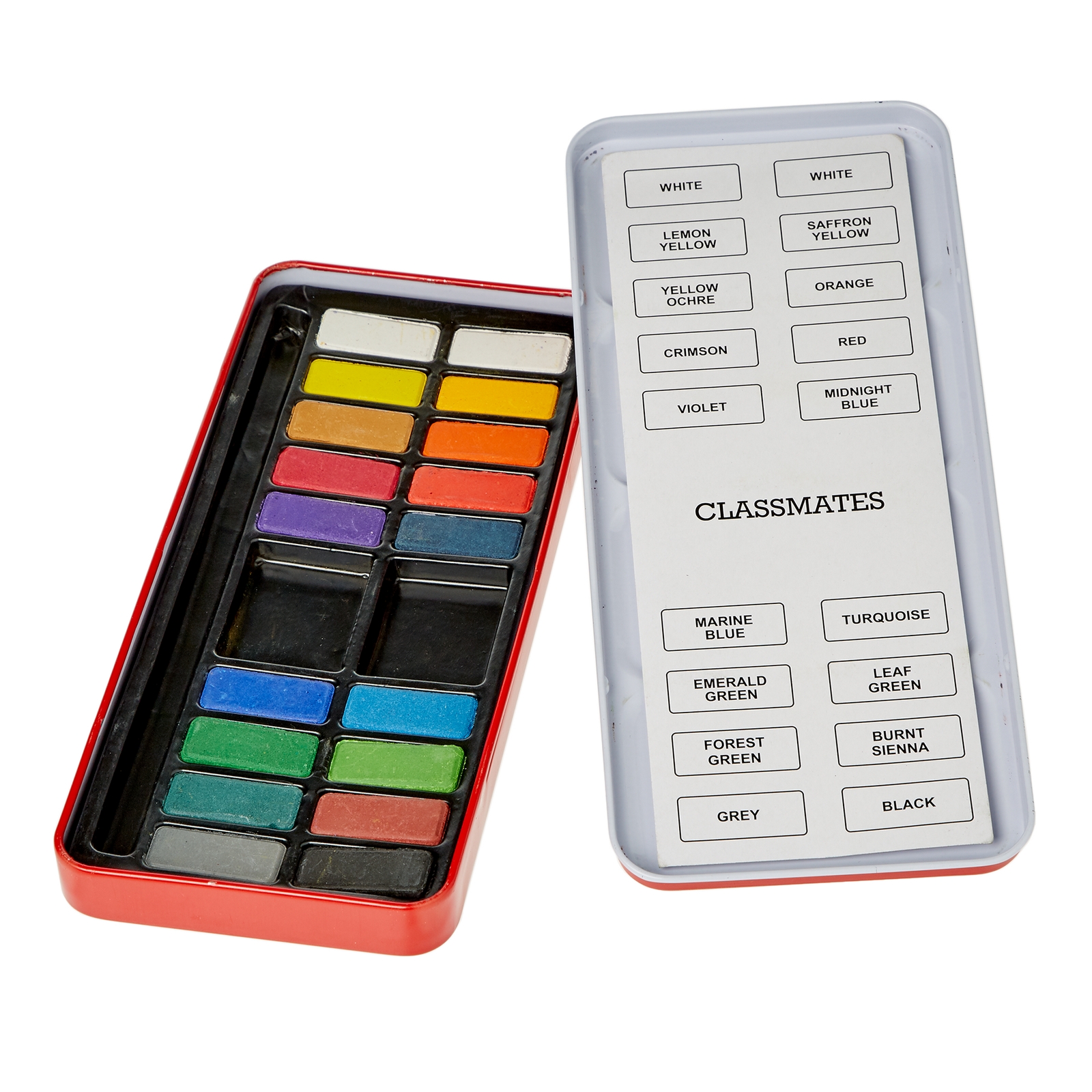 Classmates Watercolour Pan Paint Tin - 18 Assorted Colours - Each