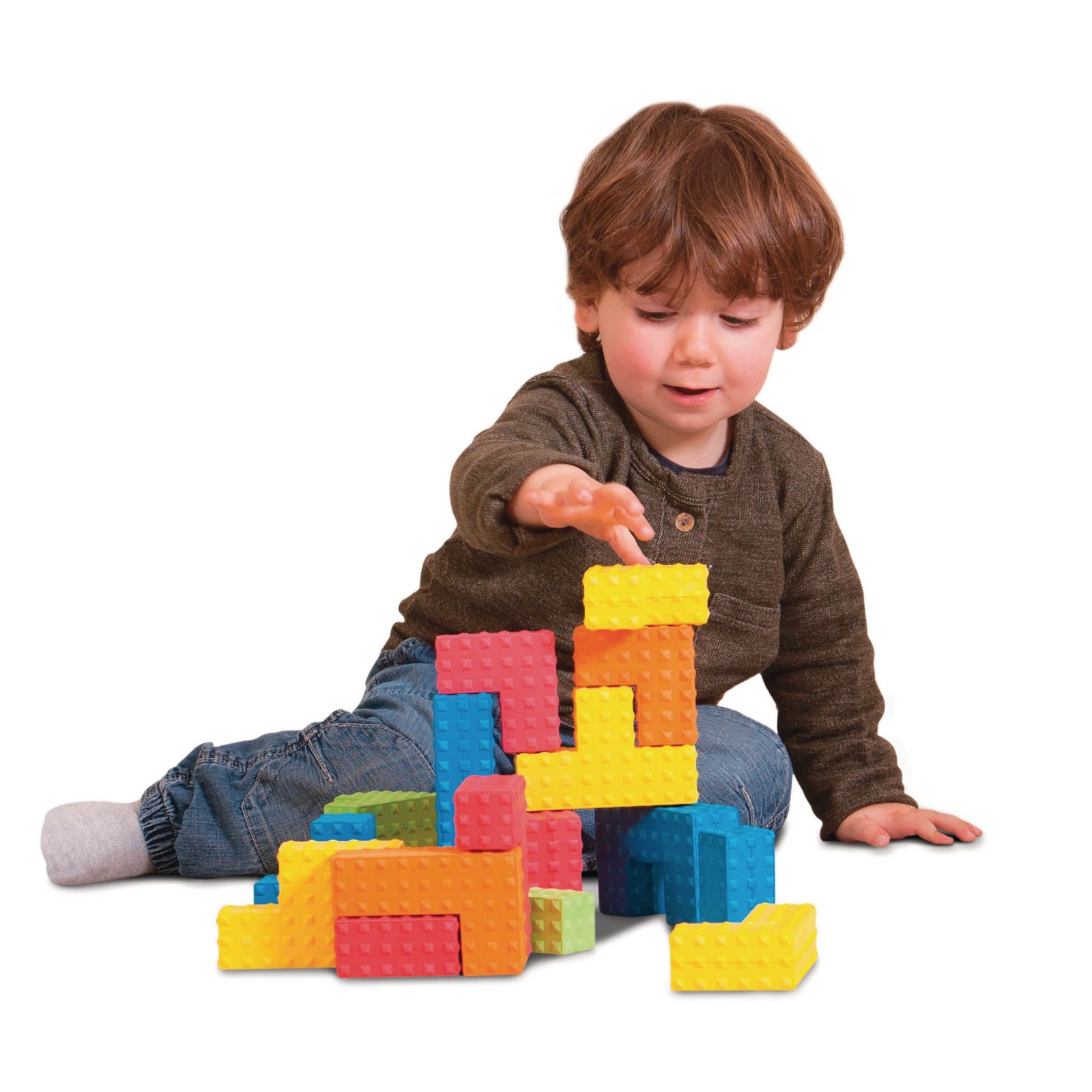 Edushape Sensory Puzzle Blocks - Pack of 18