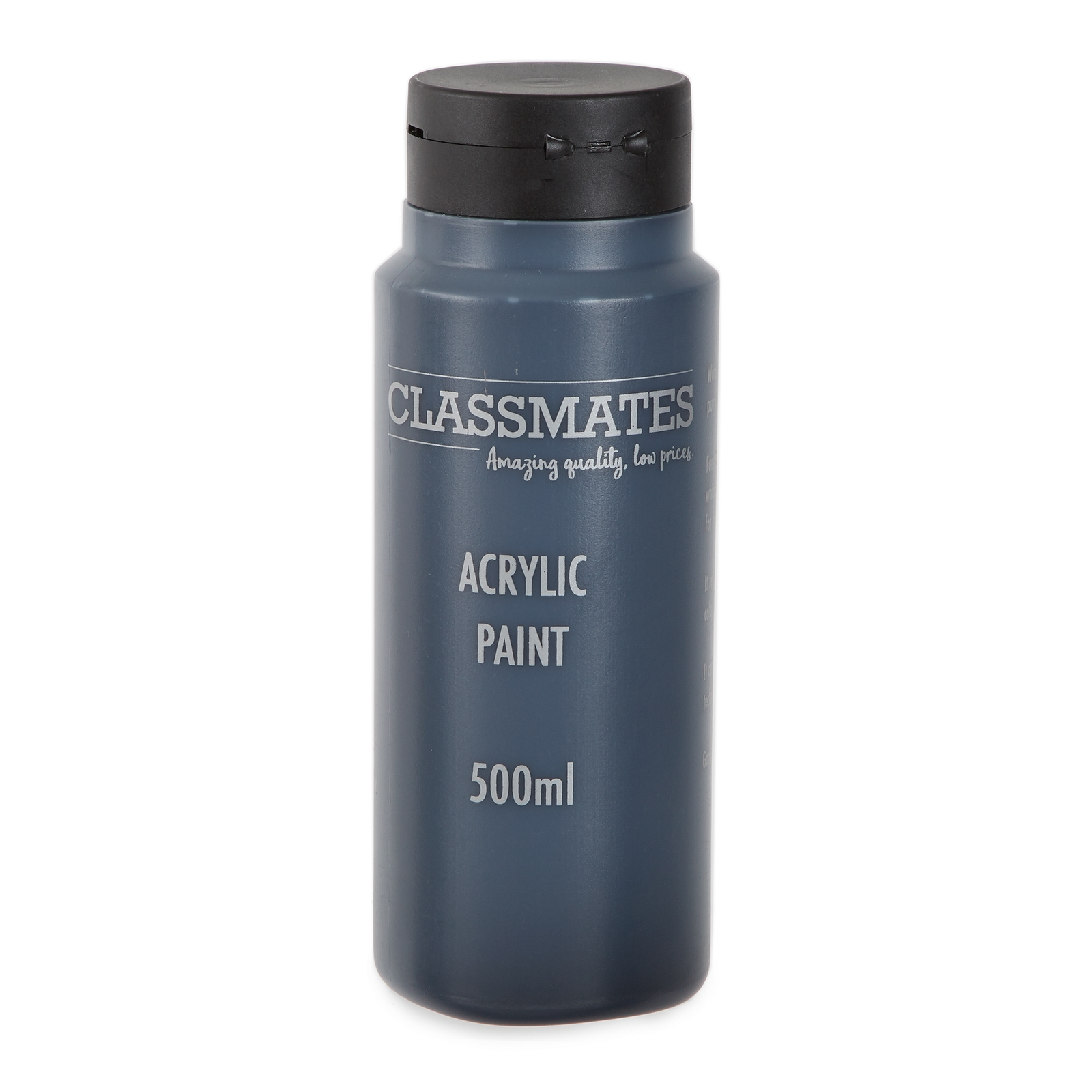 Classmates Acrylic Paint in Carbon Black - 500ml Bottle