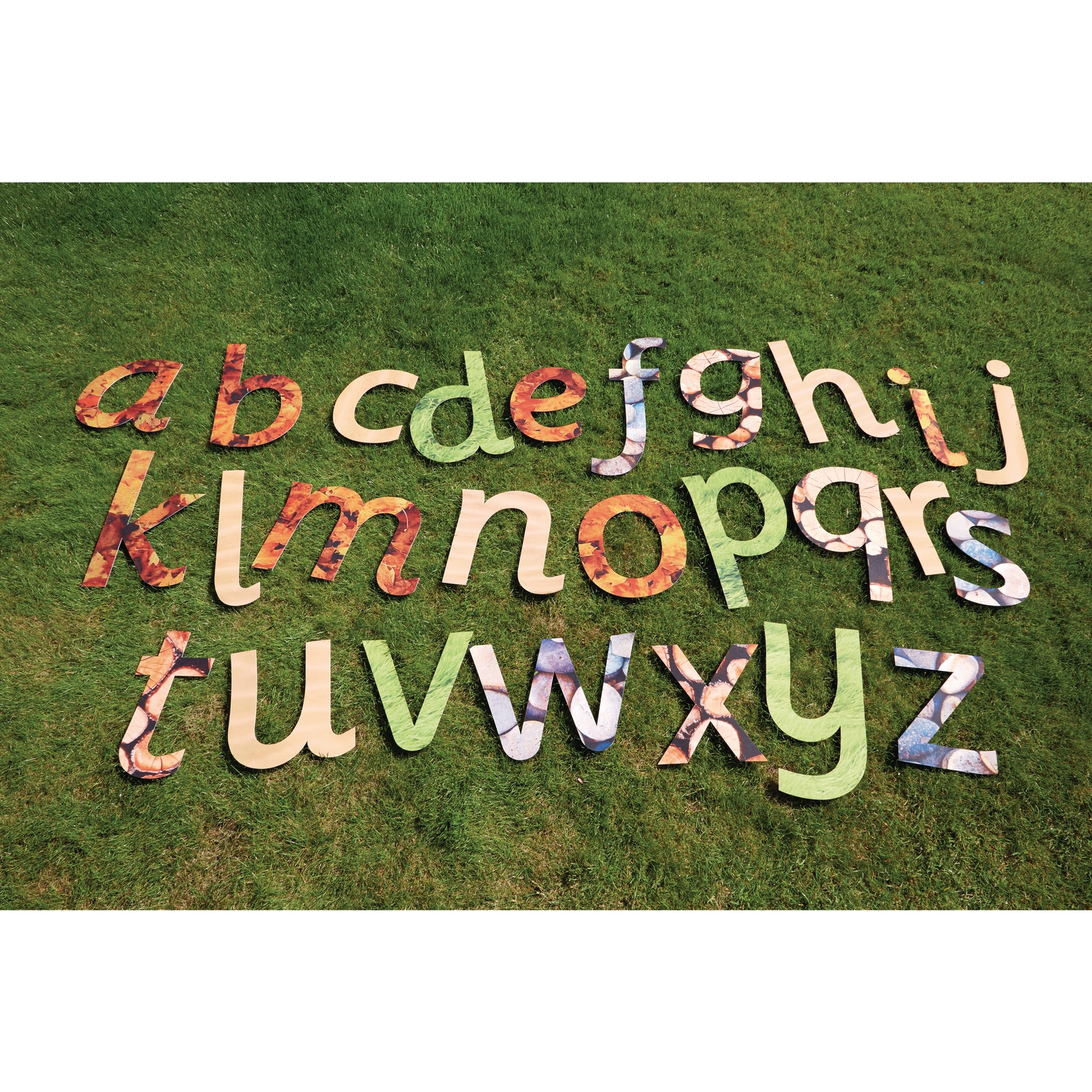 Giant Indoor Outdoor Natural Letters Pack of 26