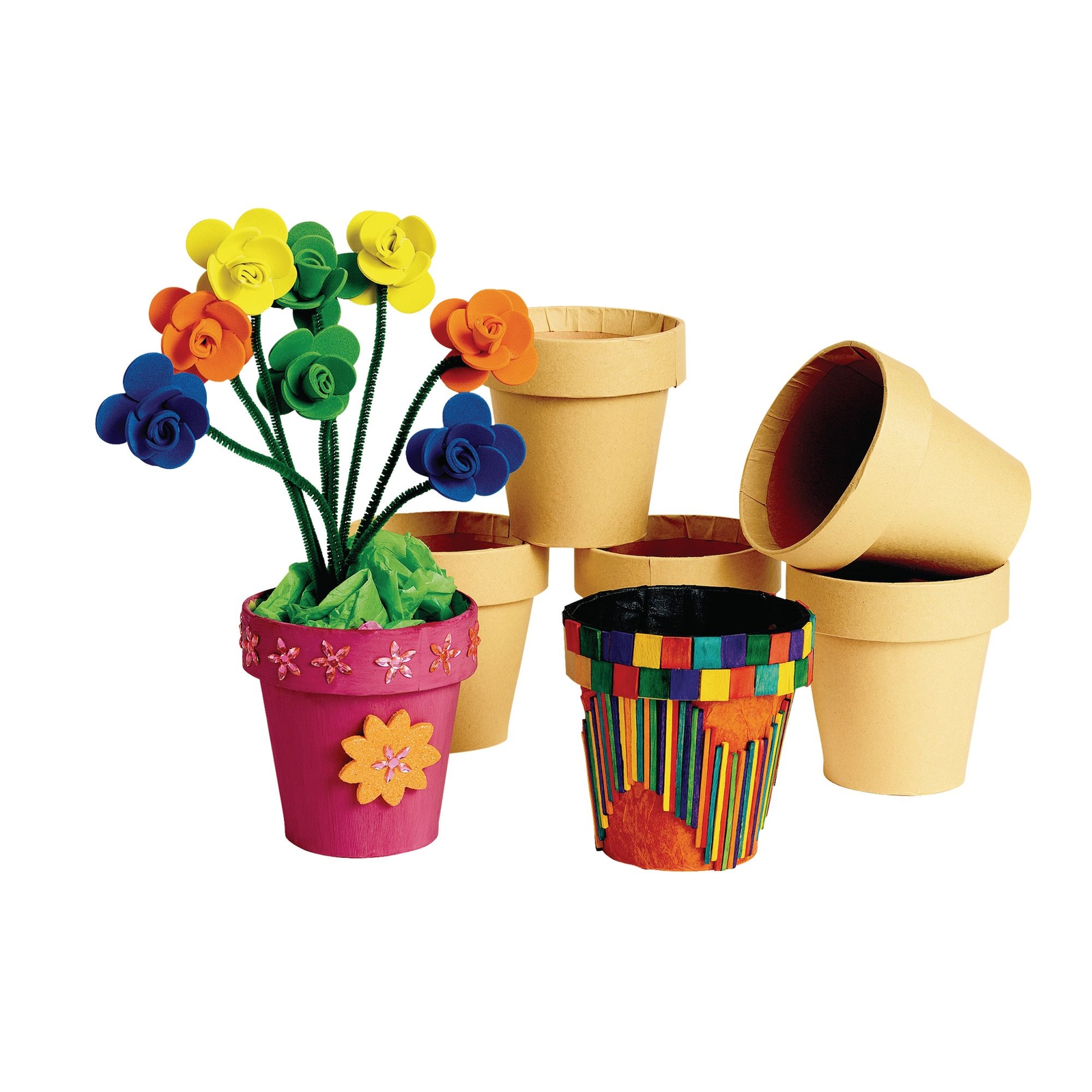 Decorate Your Own Flowerpots Pack of 12