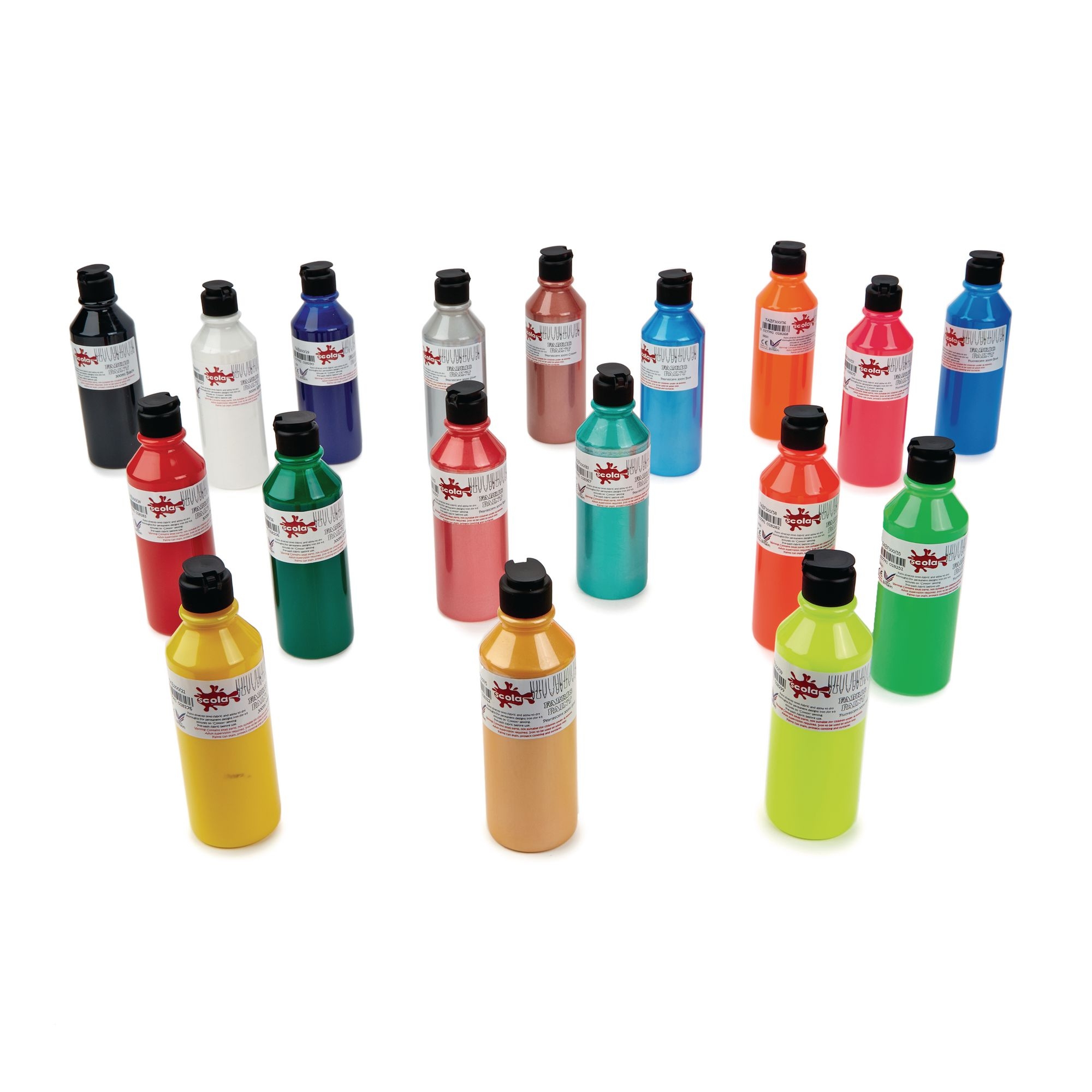 Scola Fabric Paints Metallic 300ml P6