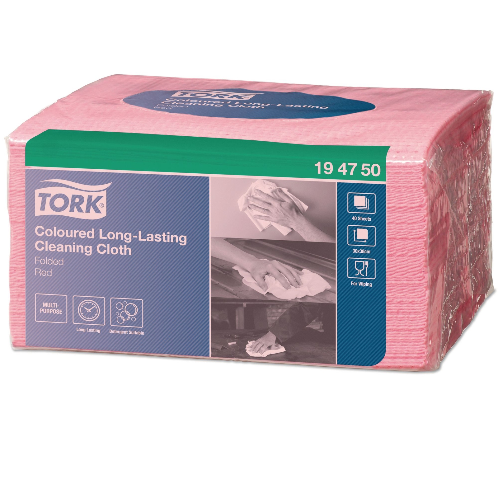 Tork Red Long-lasting Cleaning Cloth