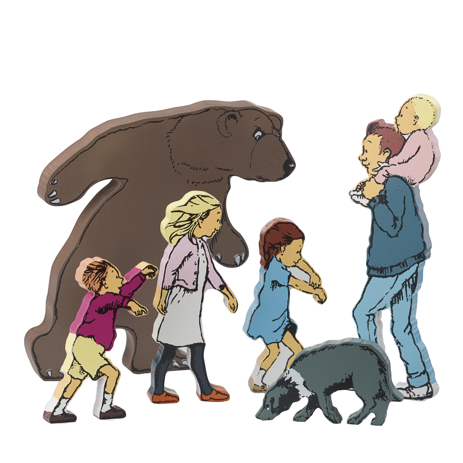 We're Going On A Bear Hunt Wooden Charactera - Assorted - Pack of 6