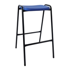 NP Stool 660mm Blk Frm Blue