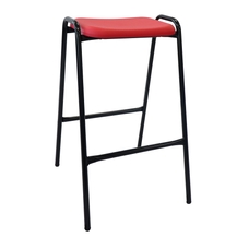 NP Stool 660mm Blk Frm Red