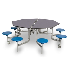 Octagonal Mob Folding Table H735mm Blue