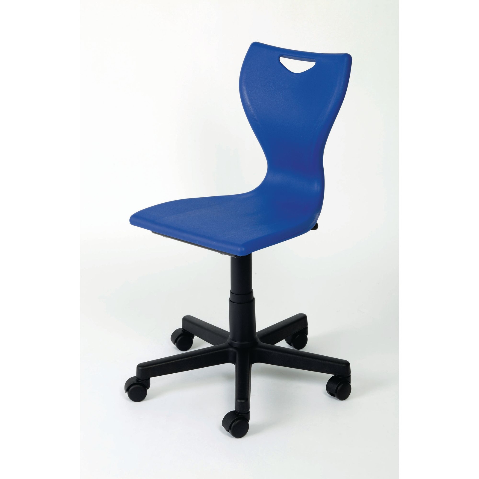 EN50 Computer Chair Black Castors Blue