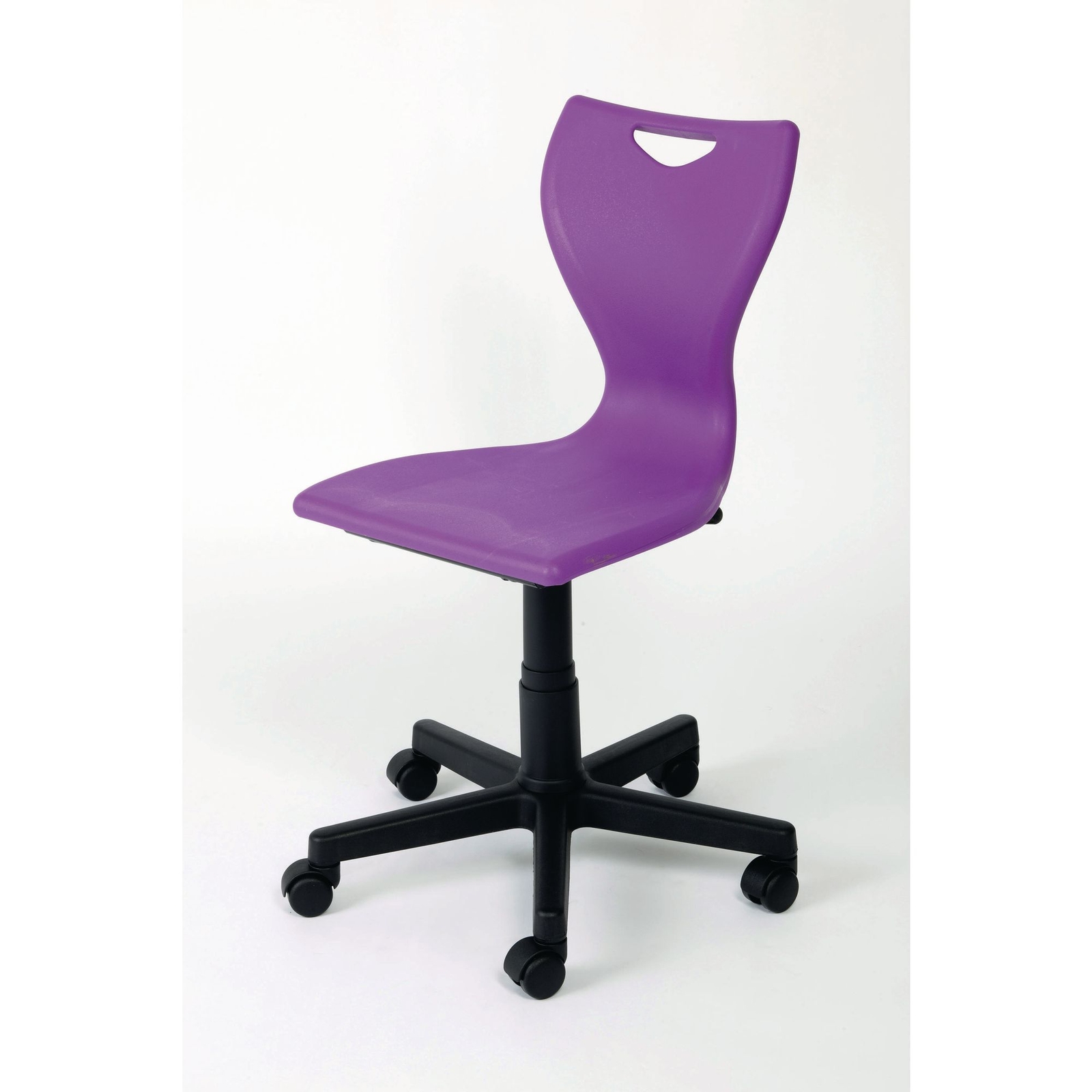 EN50 Computer Chair Black Castors Purple