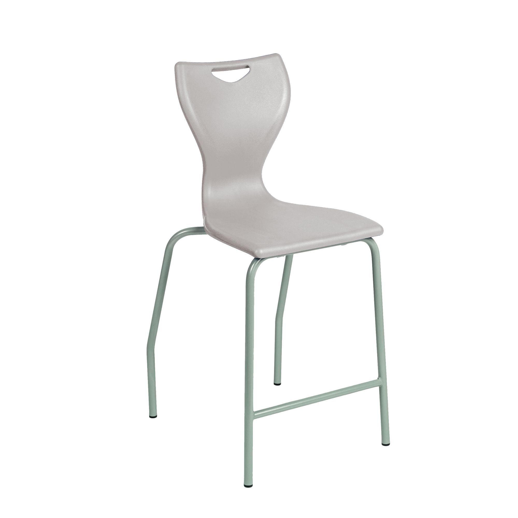 En High Chair 660mm Silver Grey Frm Blk