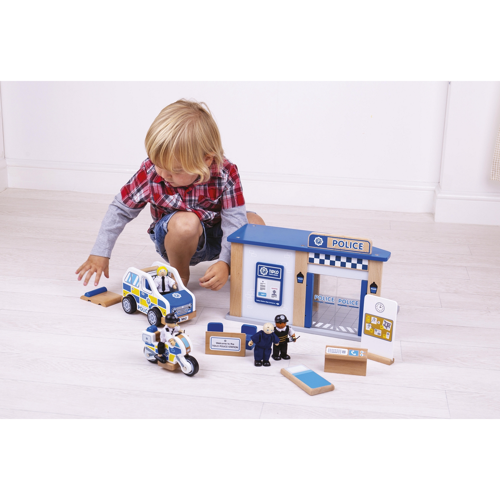 Tidlo Wooden Police Set - Assorted - Per Set