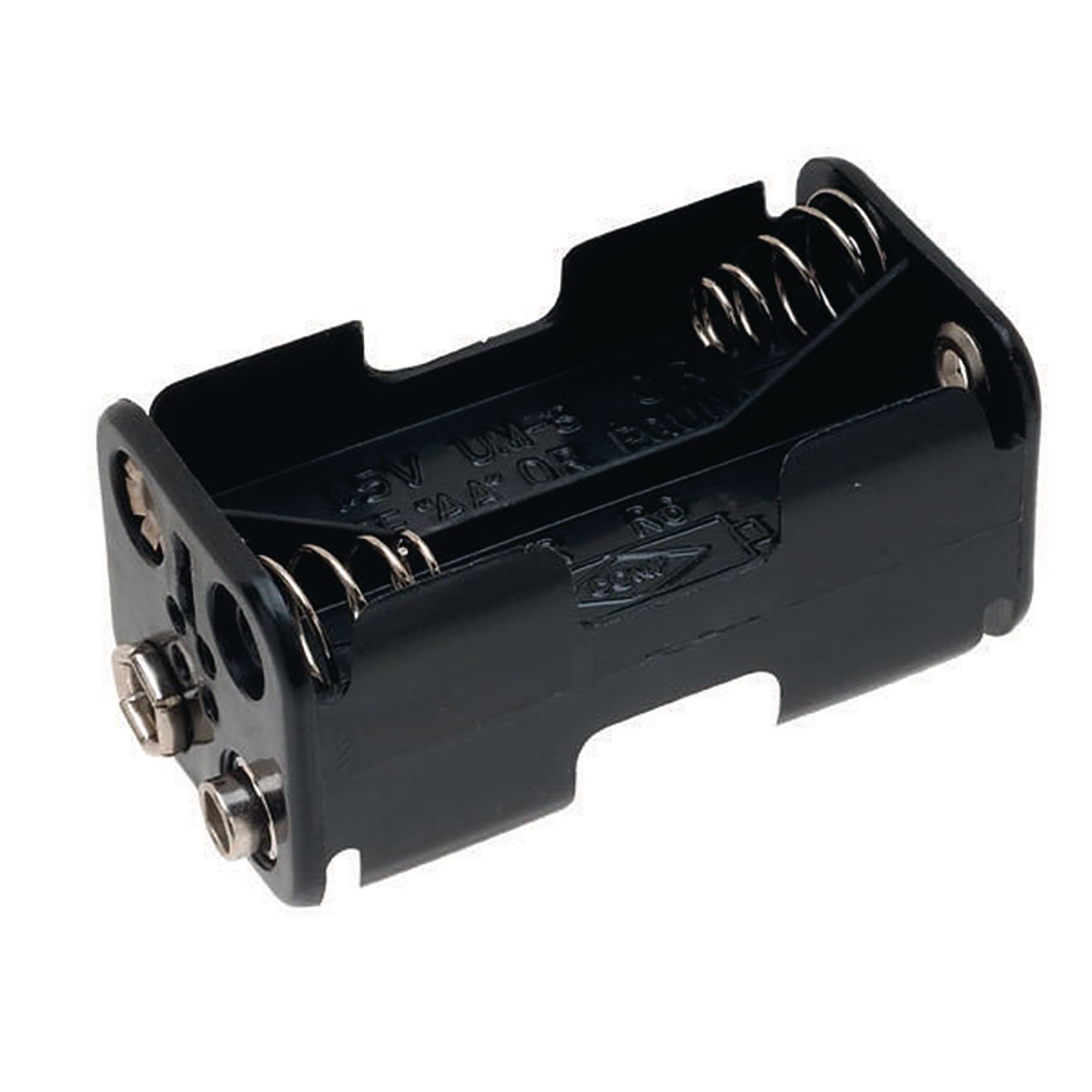 Aa Battery Holder With Snap Terminal