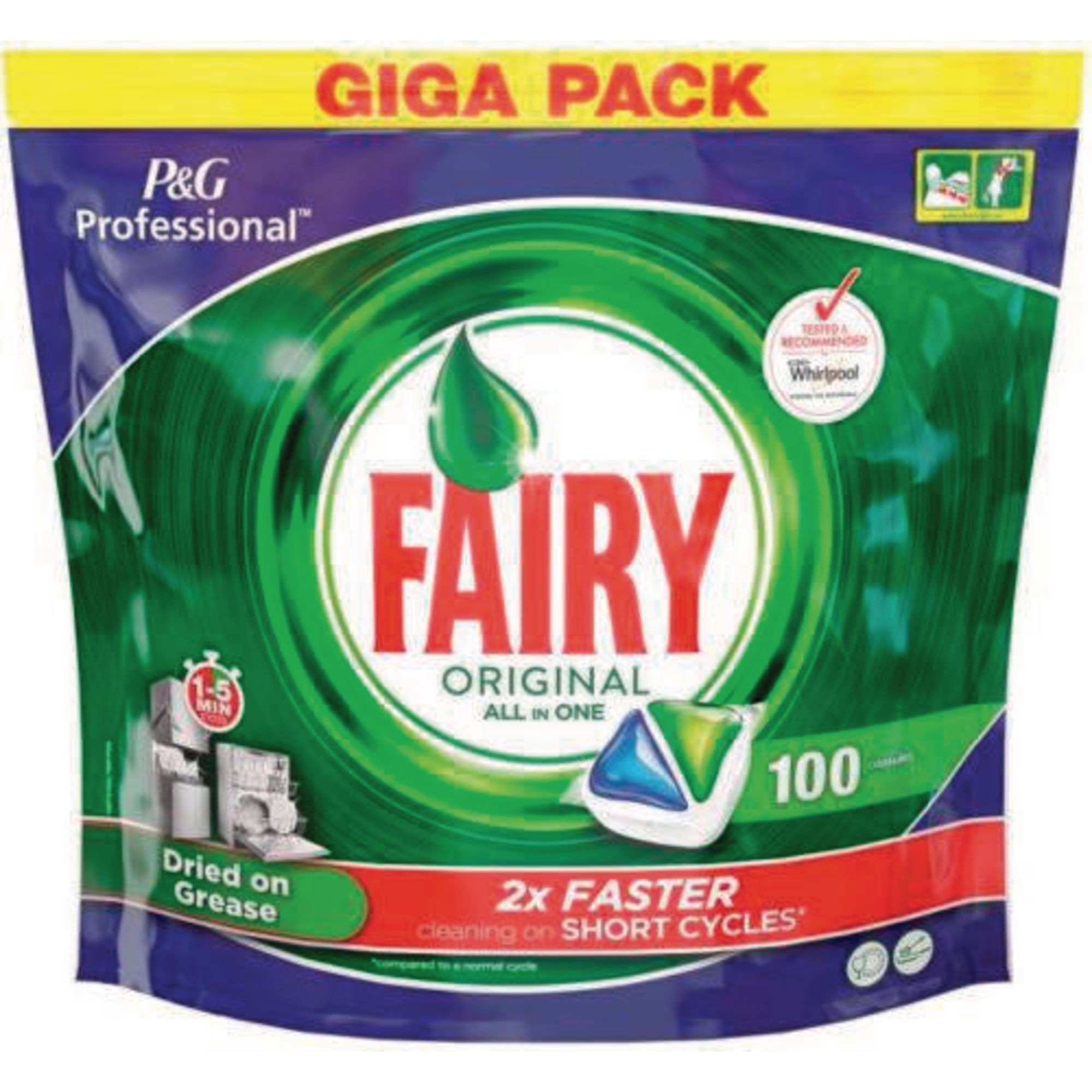 Fairy All In One Dishwasher 100 Tablets (Case of 2)