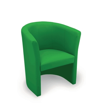 Club Tub Chair Faux Leather Green Findel Education